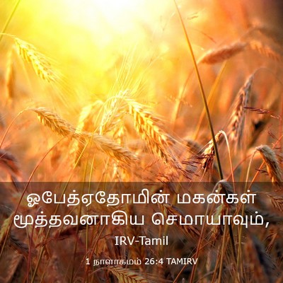 Picture 03 - 1 நாளாகமம் 26:4 TAMIRV - ஓபேத்ஏதோமின் - Bible Verse Picture
