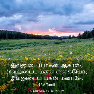 Picture 03 - 1 நாளாகமம் 3:13 TAMIRV - இவனுடைய மகன் - Bible Verse Picture