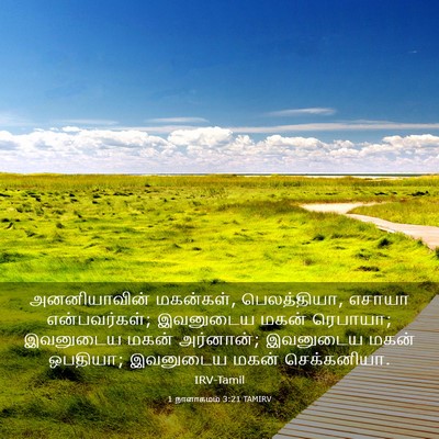 Picture 03 - 1 நாளாகமம் 3:21 TAMIRV - அனனியாவின் - Bible Verse Picture