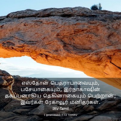 Picture 03 - 1 நாளாகமம் 4:12 TAMIRV - எஸ்தோன் - Bible Verse Picture