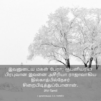 Picture 03 - 1 நாளாகமம் 5:6 TAMIRV - இவனுடைய மகன் பேரா; - Bible Verse Picture