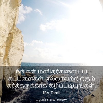 Picture 03 - 1 பேதுரு 2:13 TAMIRV - நீங்கள் - Bible Verse Picture