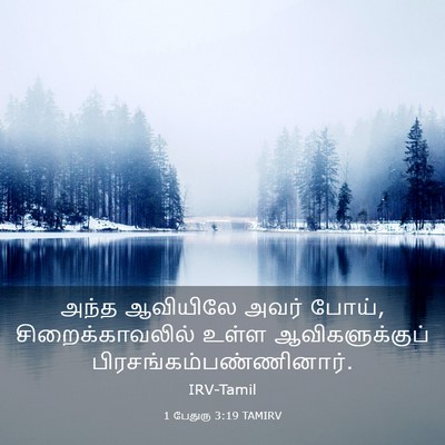 Picture 03 - 1 பேதுரு 3:19 TAMIRV - அந்த ஆவியிலே அவர் - Bible Verse Picture