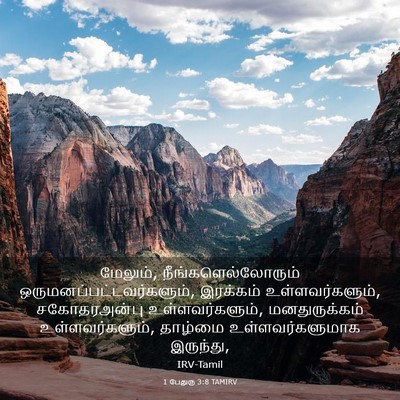 Picture 03 - 1 பேதுரு 3:8 TAMIRV - மேலும், - Bible Verse Picture