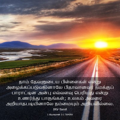 Picture 03 - 1 யோவான் 3:1 TAMIRV - நாம் தேவனுடைய - Bible Verse Picture