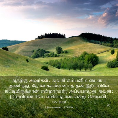 Picture 03 - 2 இராஜாக்கள் 1:8 TAMIRV - அதற்கு அவர்கள்: - Bible Verse Picture