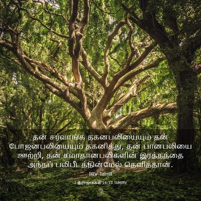 Picture 03 - 2 இராஜாக்கள் 16:13 TAMIRV - தன் சர்வாங்க - Bible Verse Picture