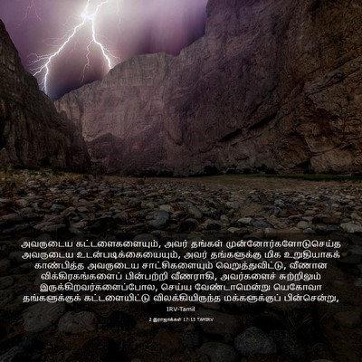 Picture 03 - 2 இராஜாக்கள் 17:15 TAMIRV - அவருடைய - Bible Verse Picture