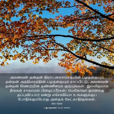 Picture 03 - 2 இராஜாக்கள் 18:32 TAMIRV - அவனவன் தன்தன் - Bible Verse Picture