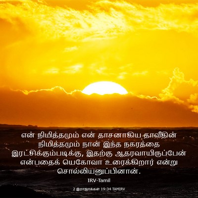 Picture 03 - 2 இராஜாக்கள் 19:34 TAMIRV - என் நிமித்தமும் - Bible Verse Picture