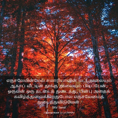 Picture 03 - 2 இராஜாக்கள் 21:13 TAMIRV - எருசலேமின்மேல் - Bible Verse Picture