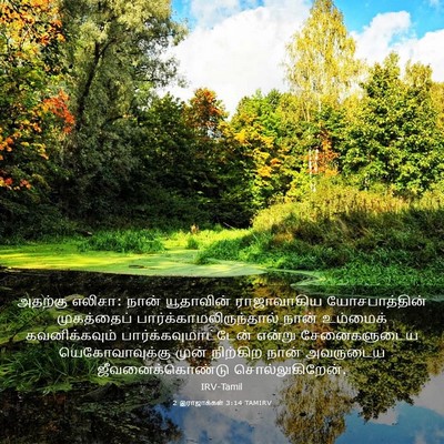 Picture 03 - 2 இராஜாக்கள் 3:14 TAMIRV - அதற்கு எலிசா: நான் - Bible Verse Picture
