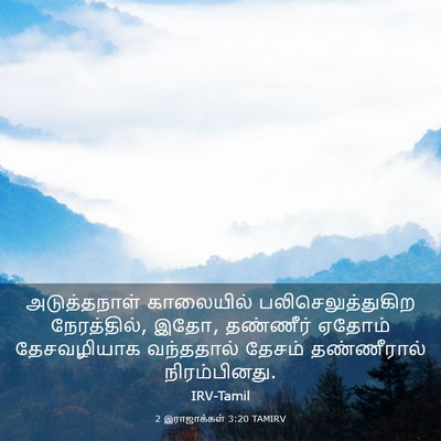 Picture 03 - 2 இராஜாக்கள் 3:20 TAMIRV - அடுத்தநாள் - Bible Verse Picture