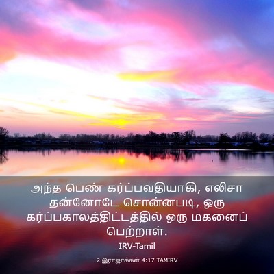 Picture 03 - 2 இராஜாக்கள் 4:17 TAMIRV - அந்த பெண் - Bible Verse Picture
