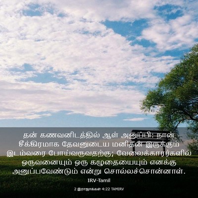 Picture 03 - 2 இராஜாக்கள் 4:22 TAMIRV - தன் கணவனிடத்தில் - Bible Verse Picture