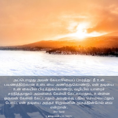 Picture 03 - 2 இராஜாக்கள் 4:29 TAMIRV - அப்பொழுது அவன் - Bible Verse Picture