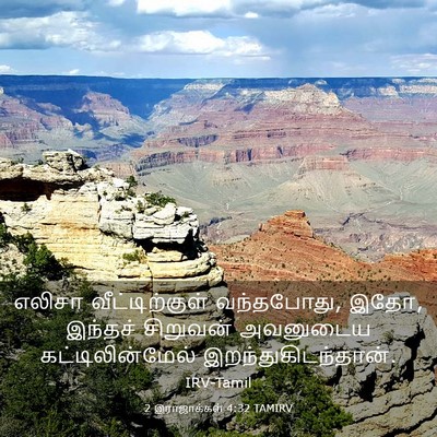 Picture 03 - 2 இராஜாக்கள் 4:32 TAMIRV - எலிசா - Bible Verse Picture