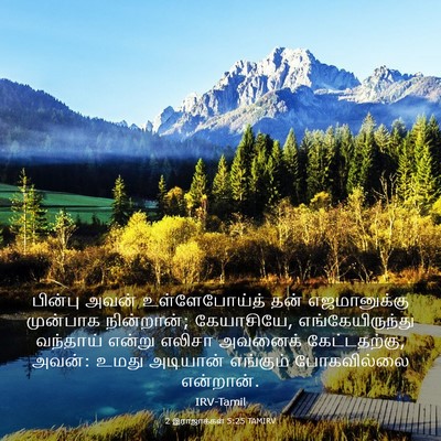 Picture 03 - 2 இராஜாக்கள் 5:25 TAMIRV - பின்பு அவன் - Bible Verse Picture