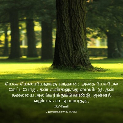 Picture 03 - 2 இராஜாக்கள் 9:30 TAMIRV - யெகூ - Bible Verse Picture