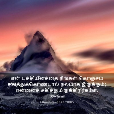 Picture 03 - 2 கொரிந்தியர் 11:1 TAMIRV - என் புத்தியீனத்தை - Bible Verse Picture
