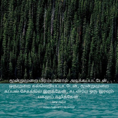 Picture 03 - 2 கொரிந்தியர் 11:25 TAMIRV - மூன்றுமுறை - Bible Verse Picture