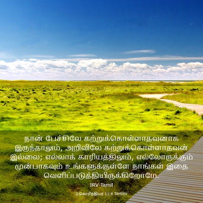 Picture 03 - 2 கொரிந்தியர் 11:6 TAMIRV - நான் பேச்சிலே - Bible Verse Picture