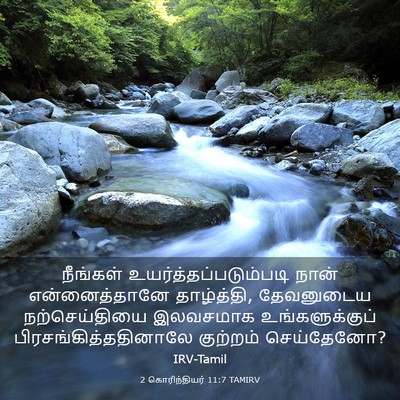 Picture 03 - 2 கொரிந்தியர் 11:7 TAMIRV - நீங்கள் - Bible Verse Picture