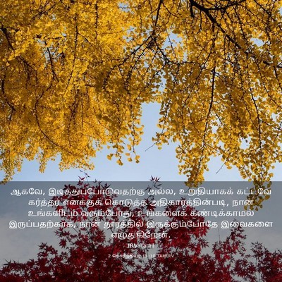 Picture 03 - 2 கொரிந்தியர் 13:10 TAMIRV - ஆகவே, - Bible Verse Picture