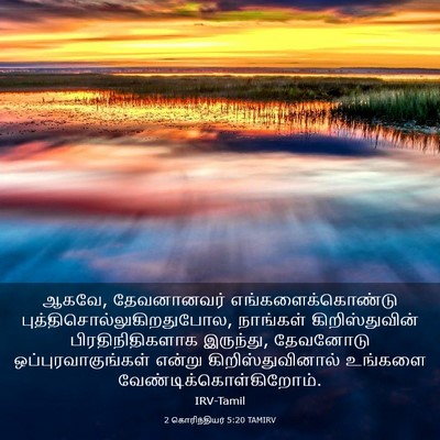 Picture 03 - 2 கொரிந்தியர் 5:20 TAMIRV - ஆகவே, தேவனானவர் - Bible Verse Picture
