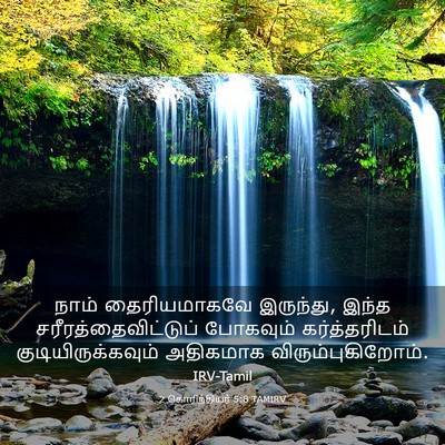 Picture 03 - 2 கொரிந்தியர் 5:8 TAMIRV - நாம் தைரியமாகவே - Bible Verse Picture