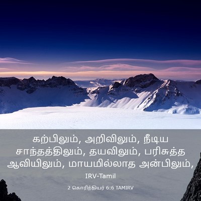 Picture 03 - 2 கொரிந்தியர் 6:6 TAMIRV - கற்பிலும், - Bible Verse Picture