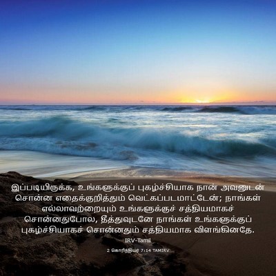 Picture 03 - 2 கொரிந்தியர் 7:14 TAMIRV - இப்படியிருக்க, - Bible Verse Picture