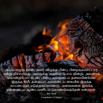 Picture 03 - 2 சாமுவேல் 1:10 TAMIRV - அப்பொழுது நான், - Bible Verse Picture