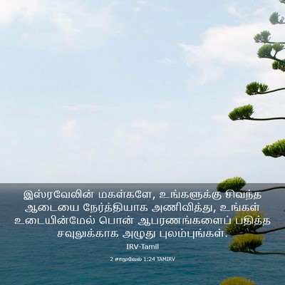 Picture 03 - 2 சாமுவேல் 1:24 TAMIRV - இஸ்ரவேலின் - Bible Verse Picture