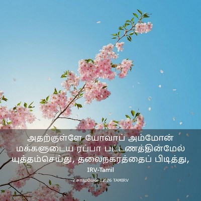 Picture 03 - 2 சாமுவேல் 12:26 TAMIRV - அதற்குள்ளே யோவாப் - Bible Verse Picture