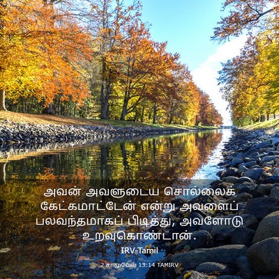 Picture 03 - 2 சாமுவேல் 13:14 TAMIRV - அவன் அவளுடைய - Bible Verse Picture