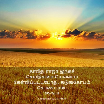 Picture 03 - 2 சாமுவேல் 13:21 TAMIRV - தாவீது ராஜா - Bible Verse Picture