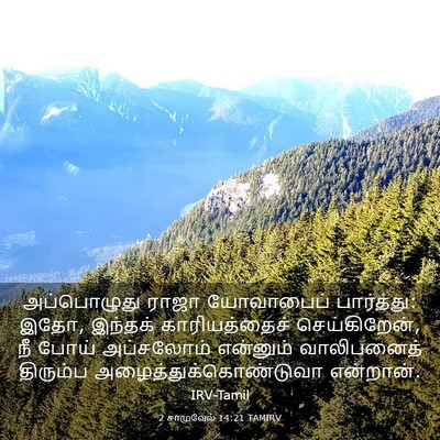 Picture 03 - 2 சாமுவேல் 14:21 TAMIRV - அப்பொழுது ராஜா - Bible Verse Picture