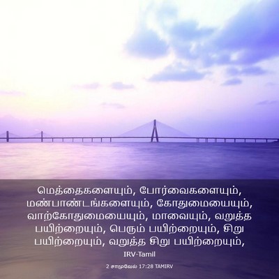 Picture 03 - 2 சாமுவேல் 17:28 TAMIRV - மெத்தைகளையும், - Bible Verse Picture