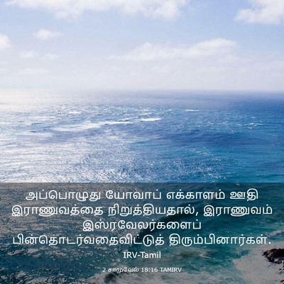 Picture 03 - 2 சாமுவேல் 18:16 TAMIRV - அப்பொழுது யோவாப் - Bible Verse Picture