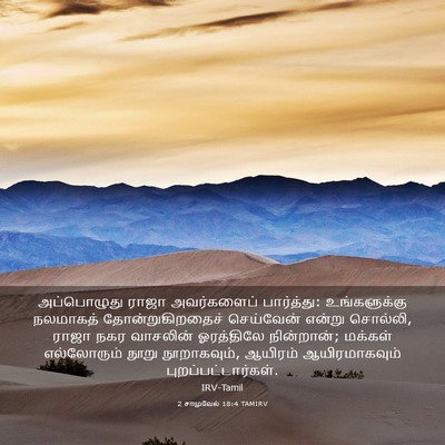 Picture 03 - 2 சாமுவேல் 18:4 TAMIRV - அப்பொழுது ராஜா - Bible Verse Picture