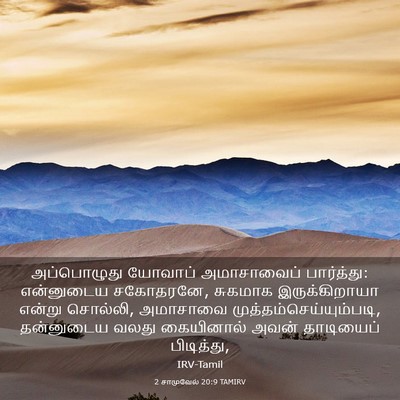 Picture 03 - 2 சாமுவேல் 20:9 TAMIRV - அப்பொழுது யோவாப் - Bible Verse Picture