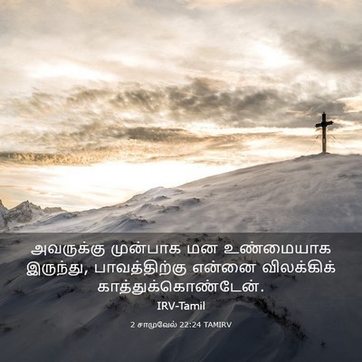 Picture 03 - 2 சாமுவேல் 22:24 TAMIRV - அவருக்கு முன்பாக - Bible Verse Picture