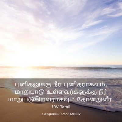 Picture 03 - 2 சாமுவேல் 22:27 TAMIRV - புனிதனுக்கு நீர் - Bible Verse Picture