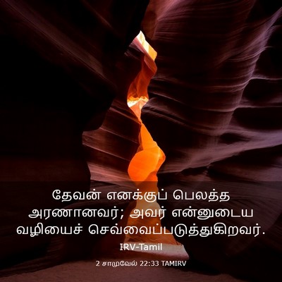 Picture 03 - 2 சாமுவேல் 22:33 TAMIRV - தேவன் எனக்குப் - Bible Verse Picture