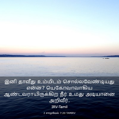 Picture 03 - 2 சாமுவேல் 7:20 TAMIRV - இனி தாவீது - Bible Verse Picture