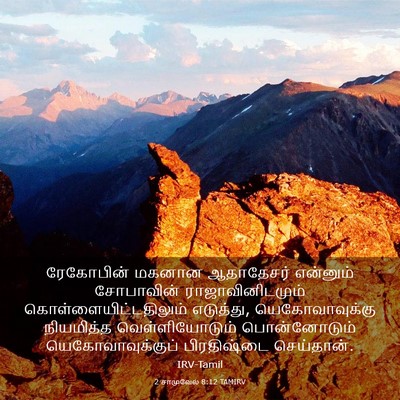 Picture 03 - 2 சாமுவேல் 8:12 TAMIRV - ரேகோபின் மகனான - Bible Verse Picture