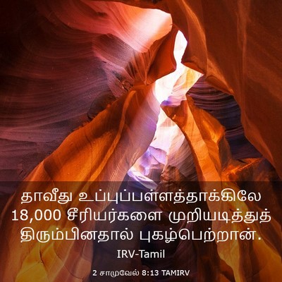 Picture 03 - 2 சாமுவேல் 8:13 TAMIRV - தாவீது - Bible Verse Picture