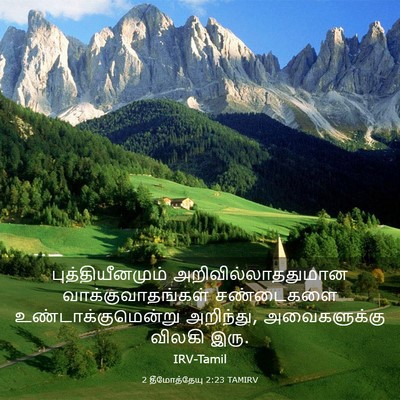 Picture 03 - 2 தீமோத்தேயு 2:23 TAMIRV - புத்தியீனமும் - Bible Verse Picture