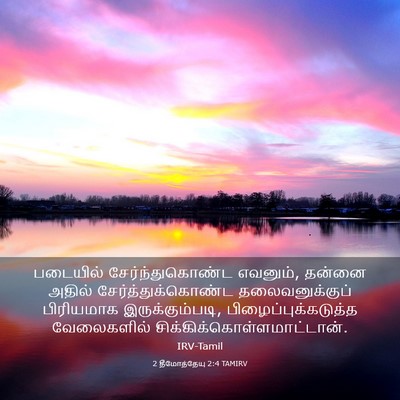 Picture 03 - 2 தீமோத்தேயு 2:4 TAMIRV - படையில் - Bible Verse Picture